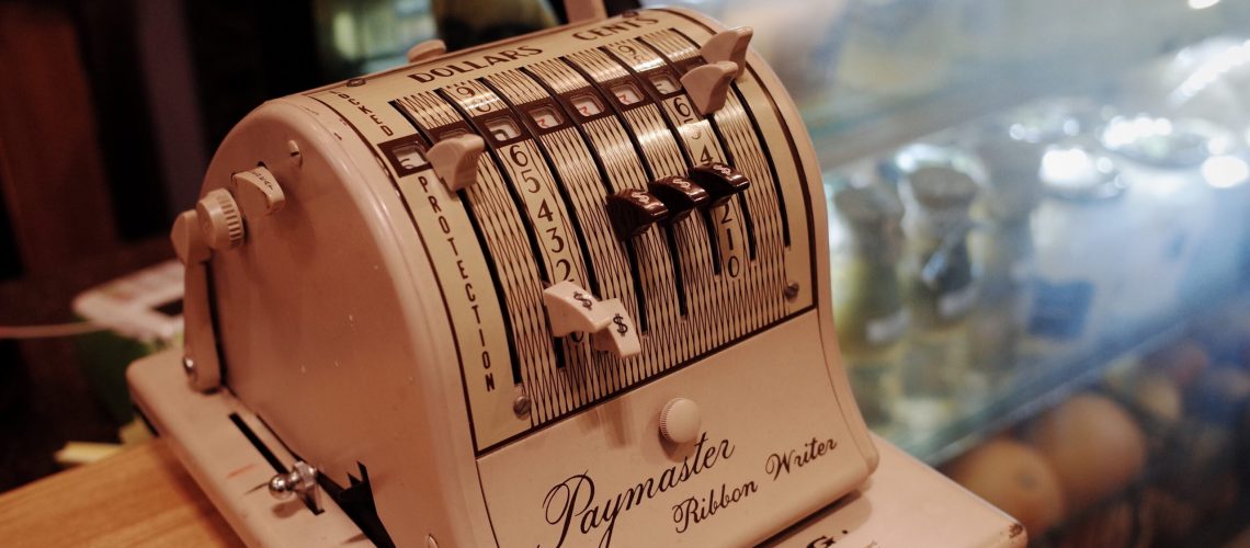 Old adding machine